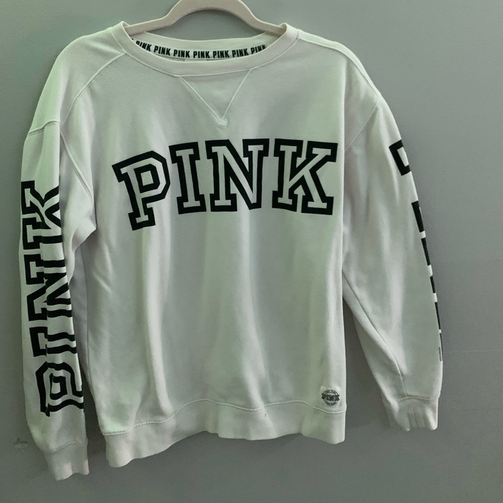 Pink victorious secret crew neck size small